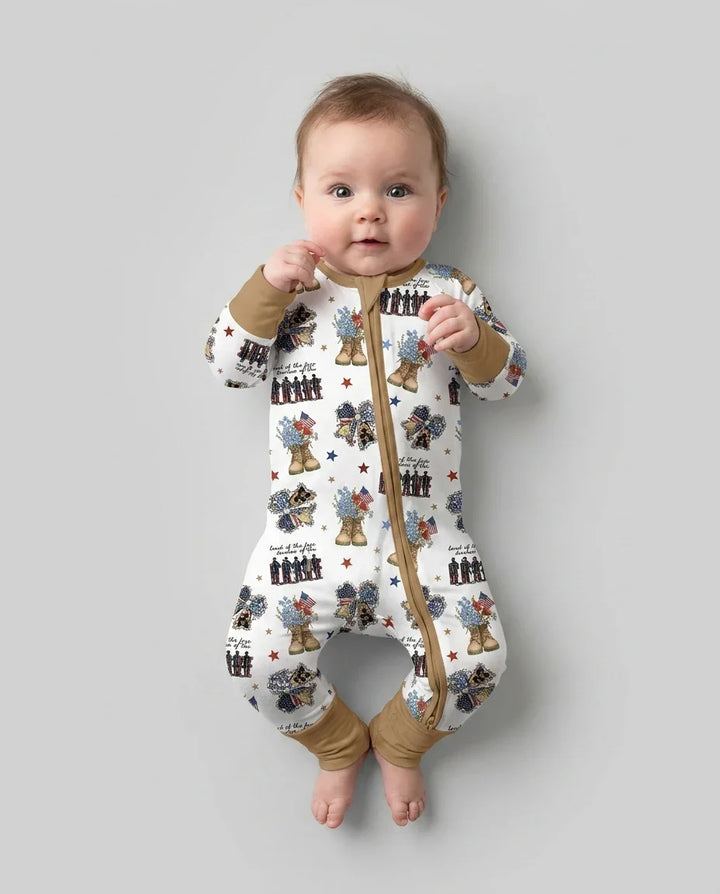 Honor the Brave Family Matching Bamboo Convertible Zippy