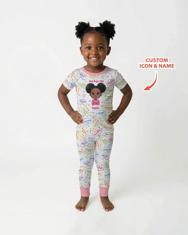 Zweiteiliges, kurzärmliges Pyjama-Set mit Marienkäfern