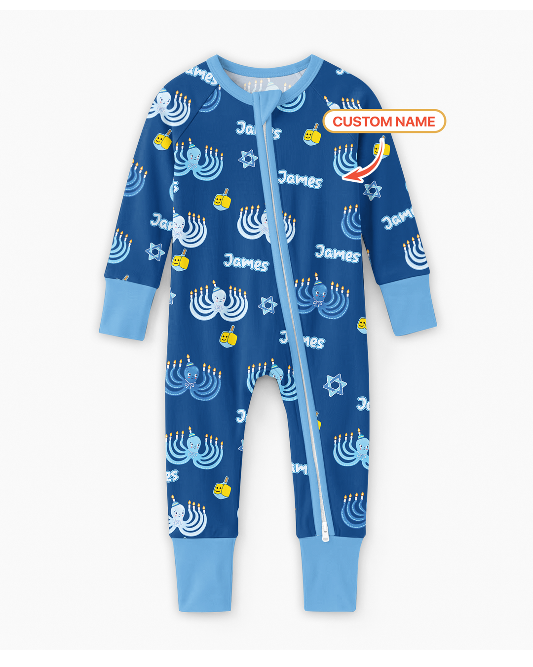 Hanukkah Jewish Octopus Bamboo Convertible Zippy
