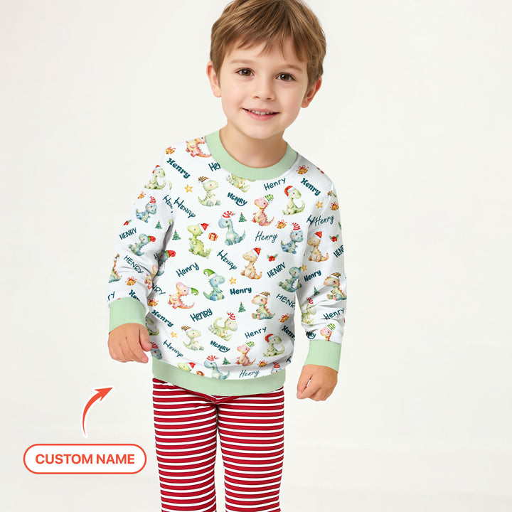 Dinosaur Custom Name Crewneck Sweatshirt