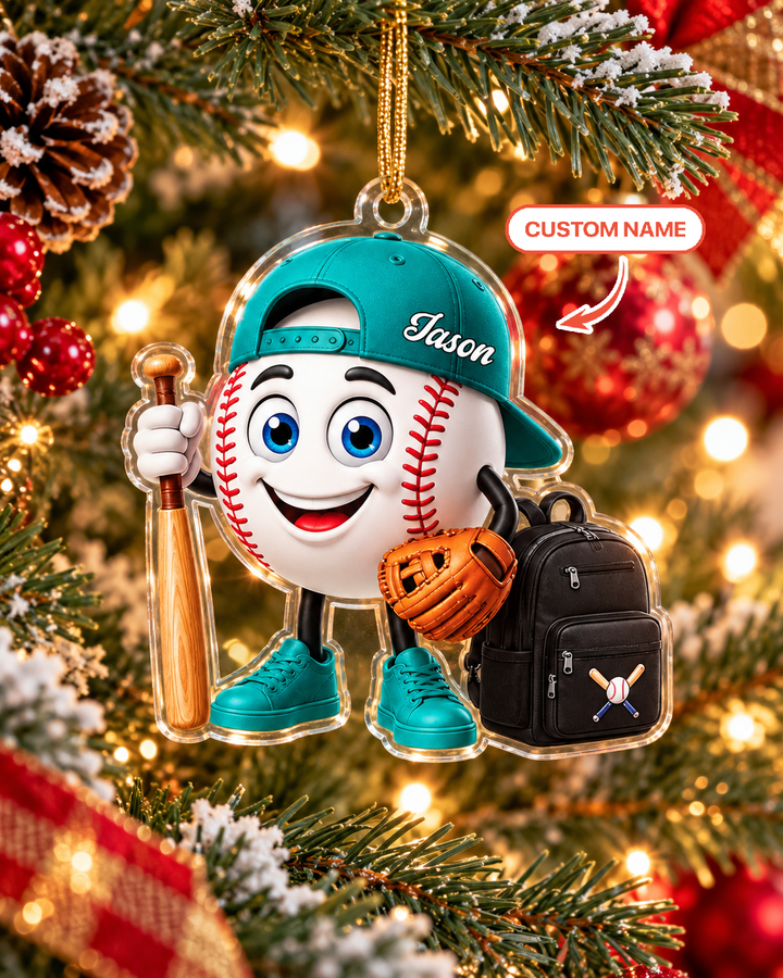 Baseball Softball Acrylic Ornament