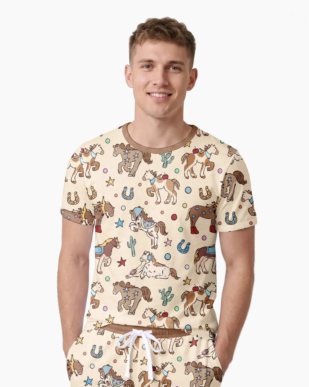 Lil' Buckaroo Bamboo Men Short Sleeve Short Pajama Set