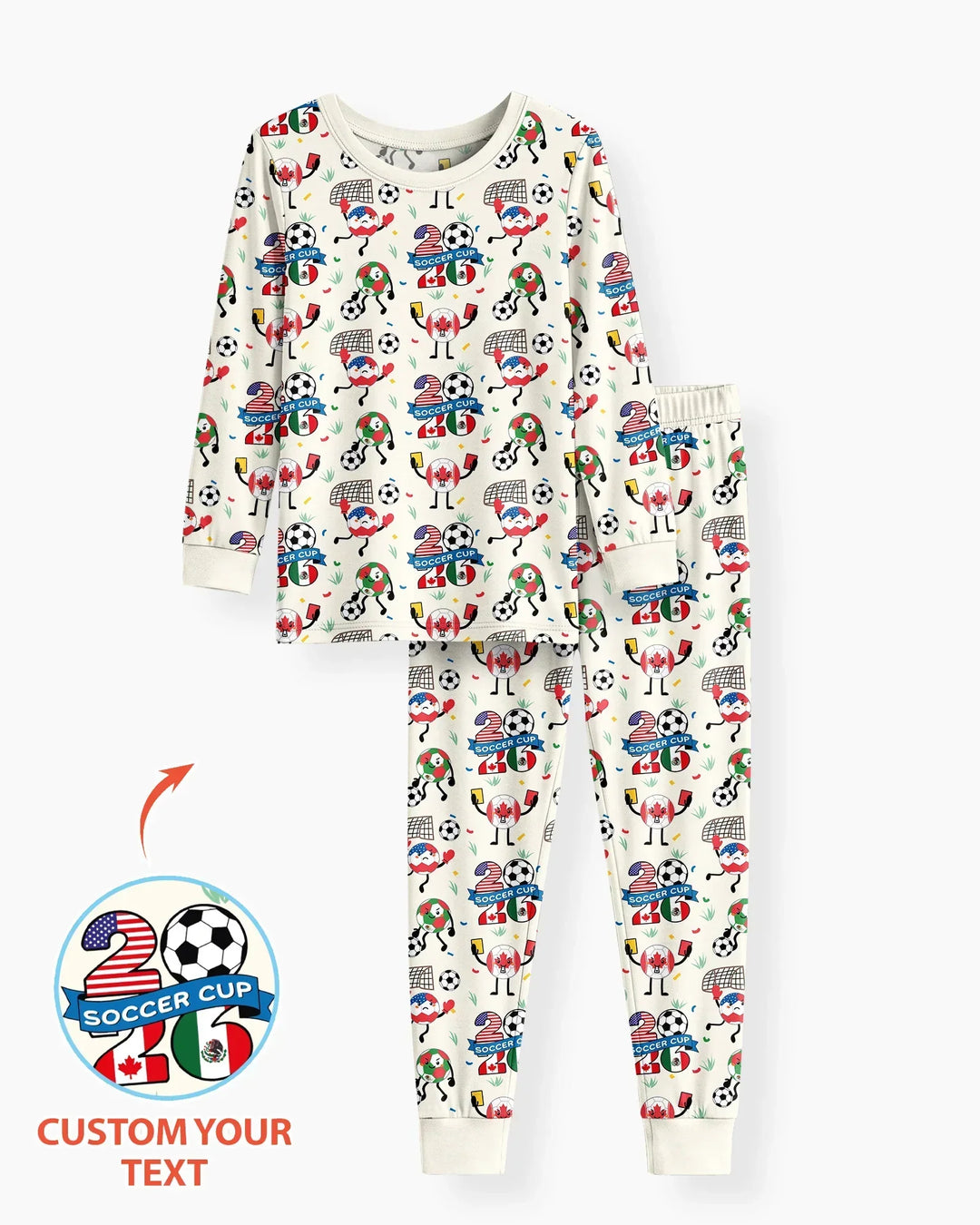 Soccer Squad 2026 Bamboo Two Piece Long Sleeve Pajama Set