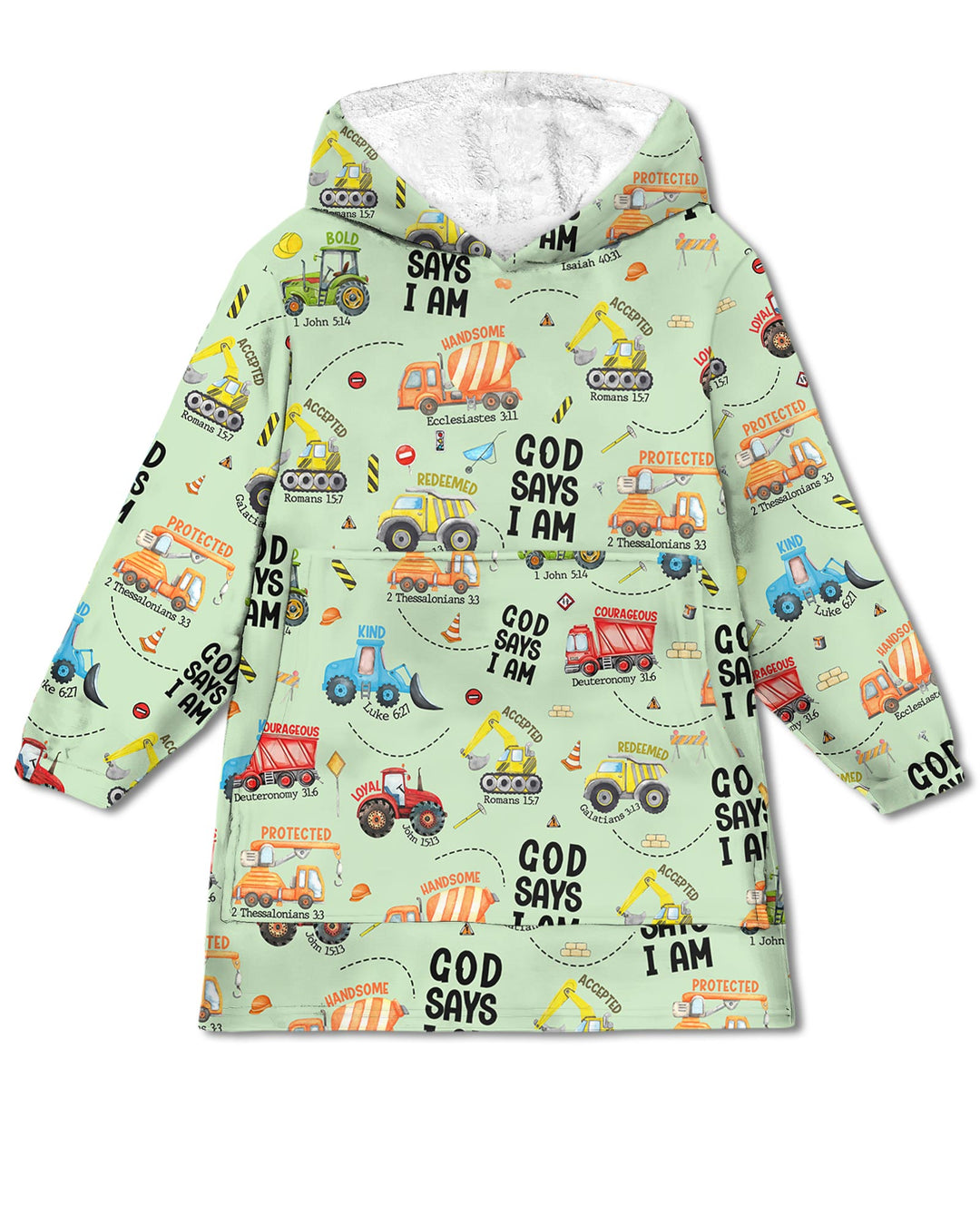 God Says I Am Boy Blanket Hoodie