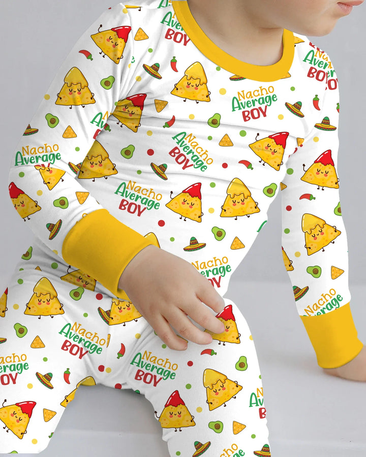 Zweiteiliges Langarm-Pyjama-Set mit Sommerfrüchten