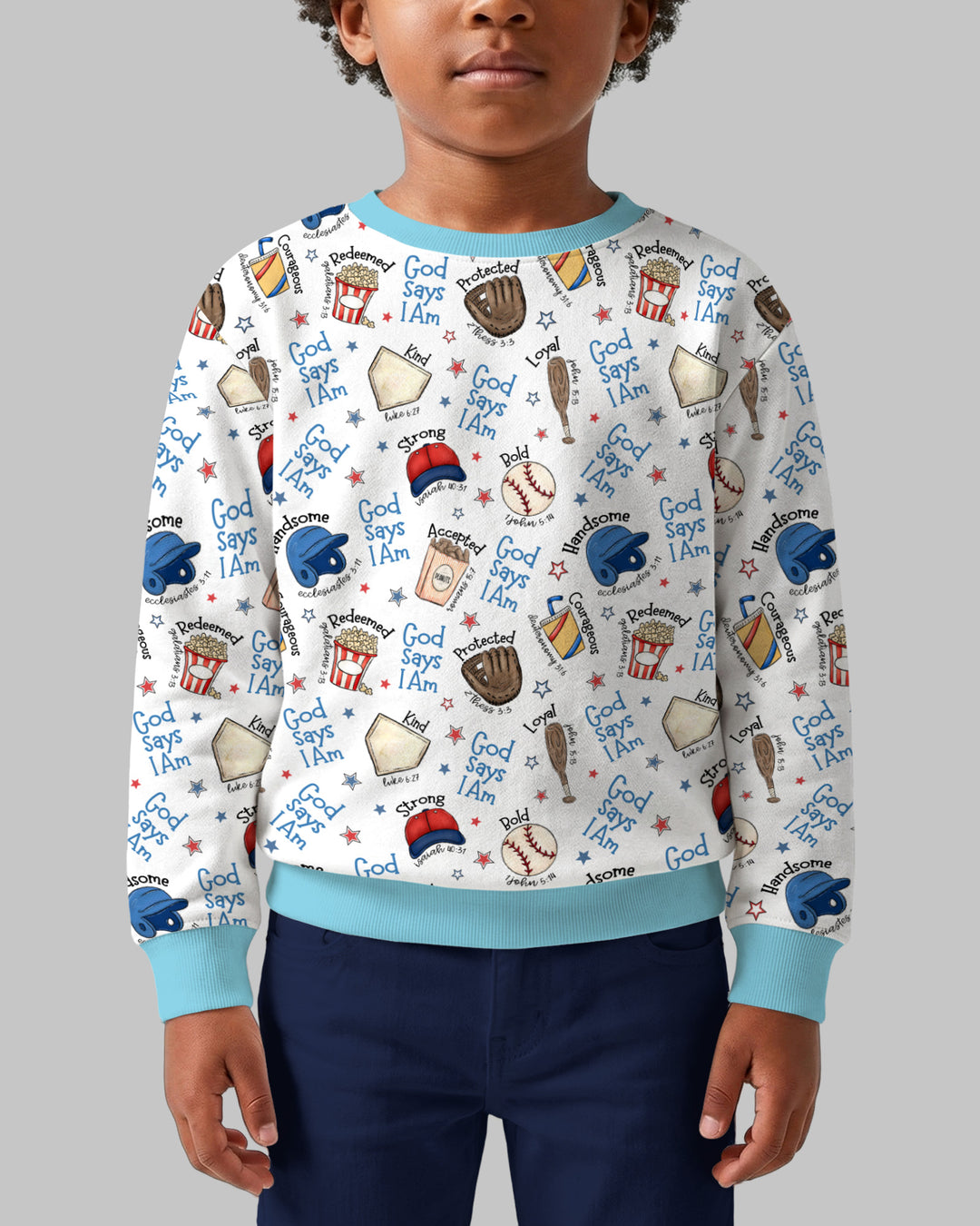 Christian Baseball Crewneck Sweatshirt