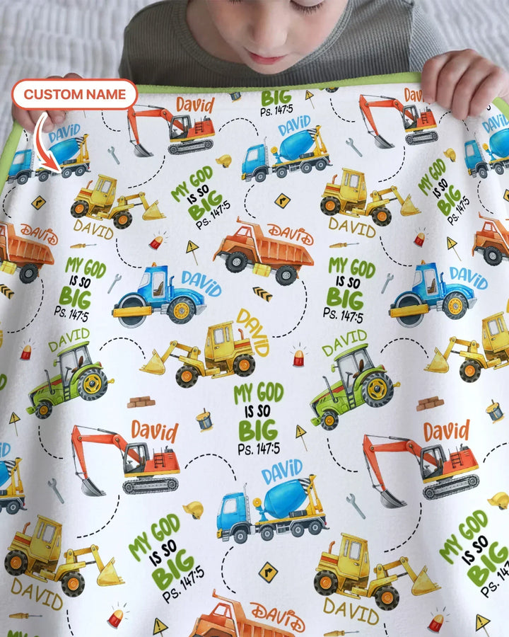 My God Is So Big Custom Name Bamboo Blanket