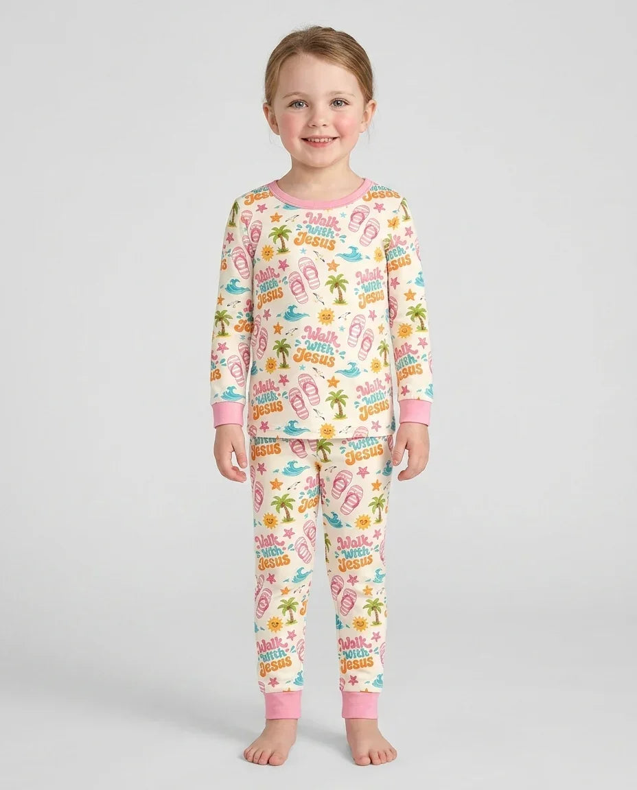 Conjunto de pijama de dos piezas de manga larga de bambú con estampados islámicos
