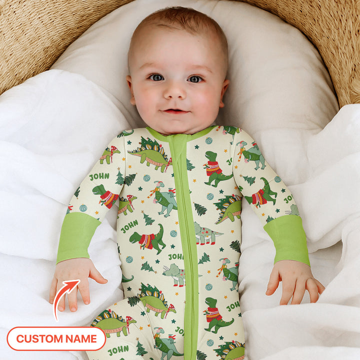 Custom Name Dinosaurs Christmas Tree Convertible Zippy