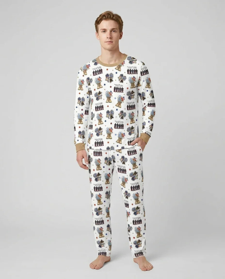 Honor the Brave Family Matching Bamboo Men's Pajama Set