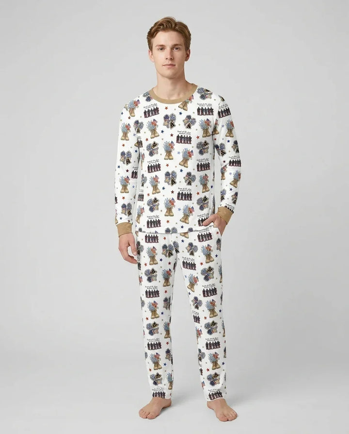 Honor the Brave Family Matching Bamboo Men's Pajama Set