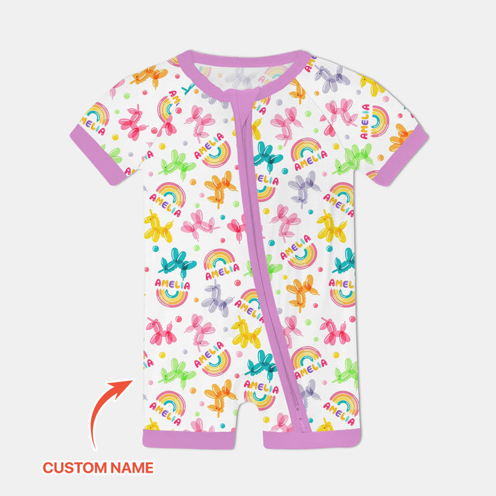 Sweet Balloon Dreams Custom Name Shorty Zippy