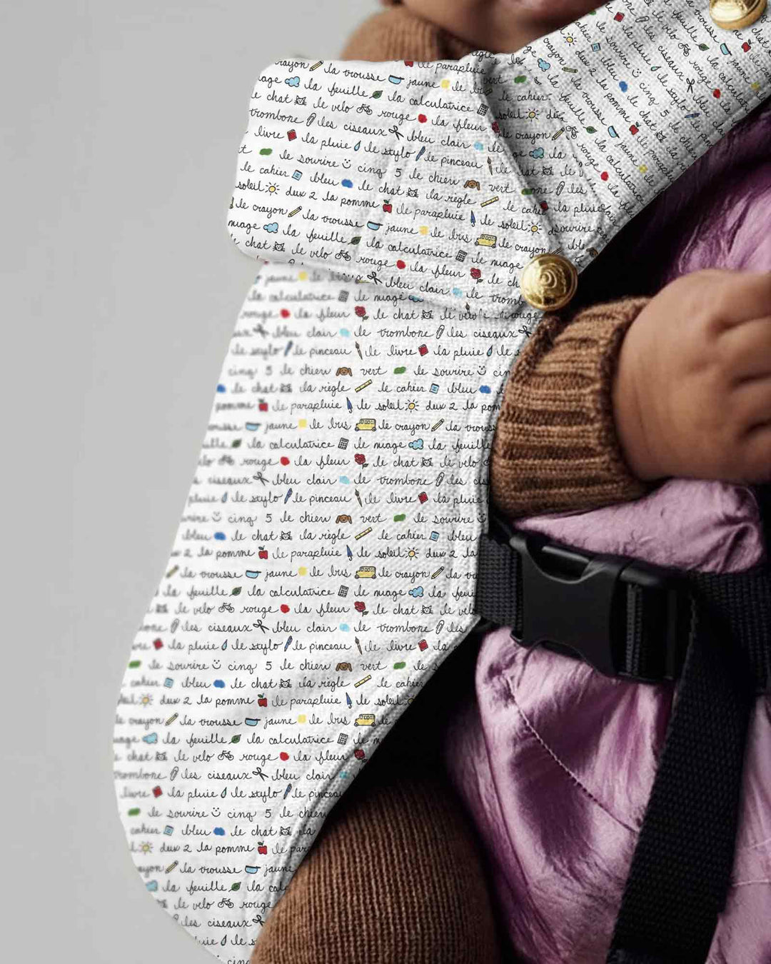 Plantilla de mochila portabebés