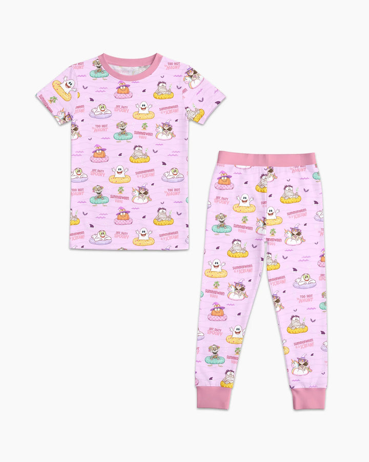 Zweiteiliges, kurzärmliges Pyjama-Set mit Marienkäfern