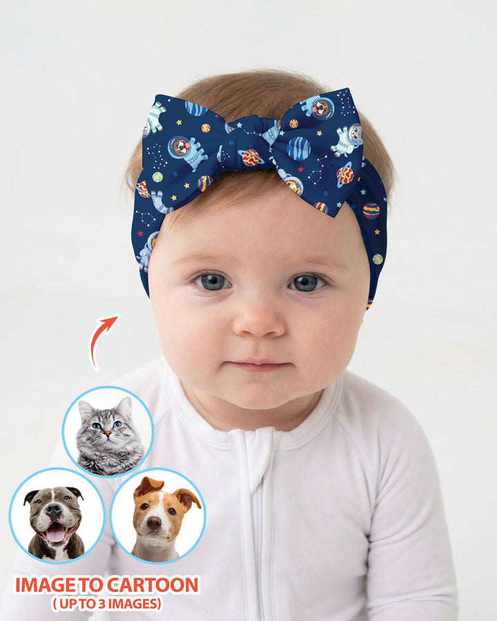 Astronaut Custom Pet Image Family Matching Headband