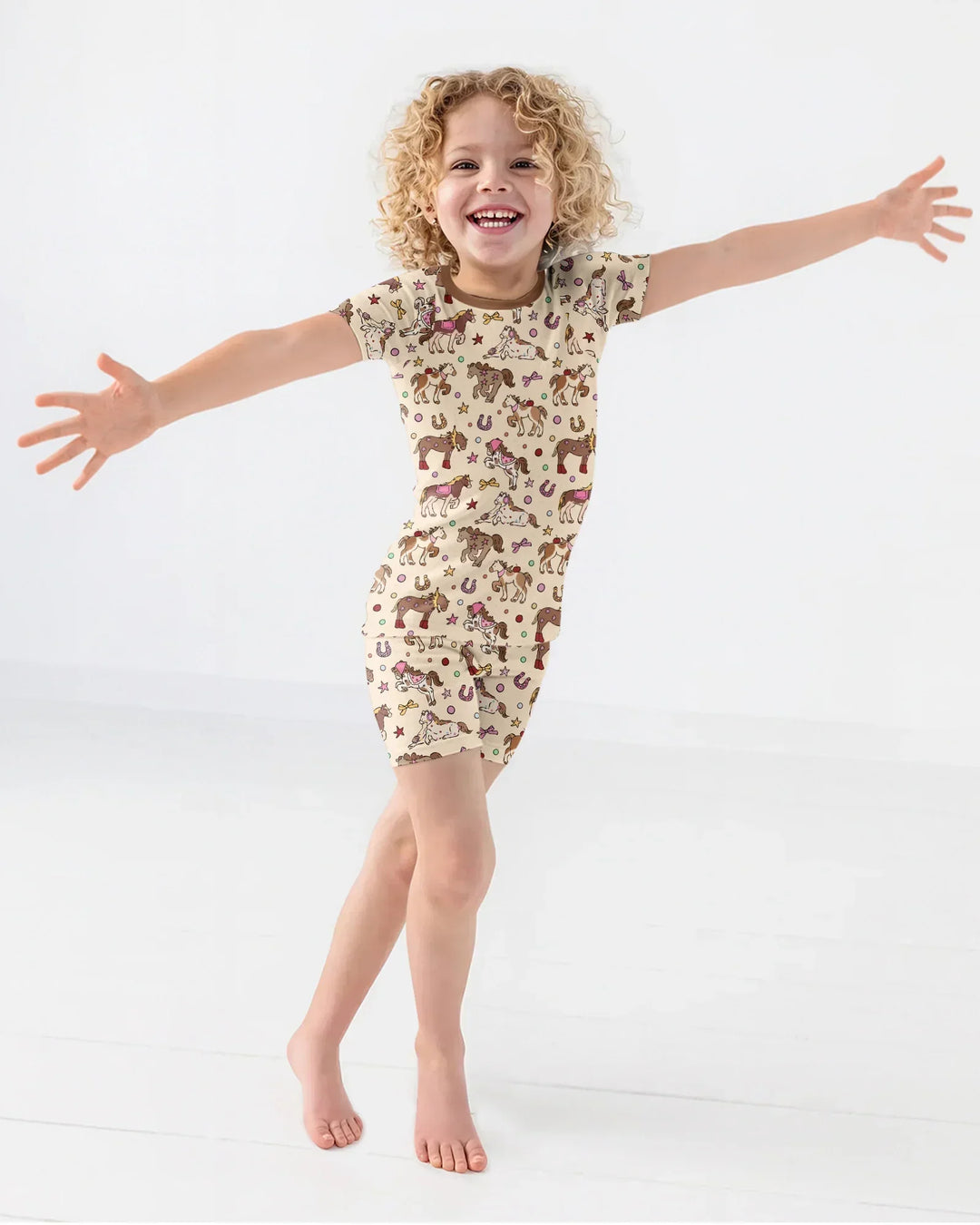 Lil' Buckaroo Bamboo Two Piece Short Sleeve Shorts Pajama Set