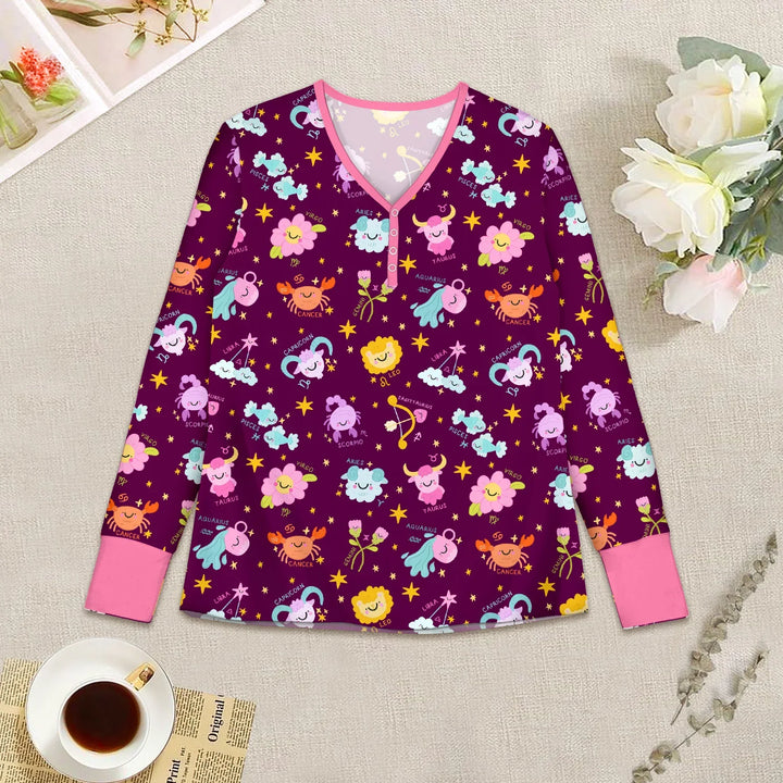 Zodiac Signs Women Pajama Set