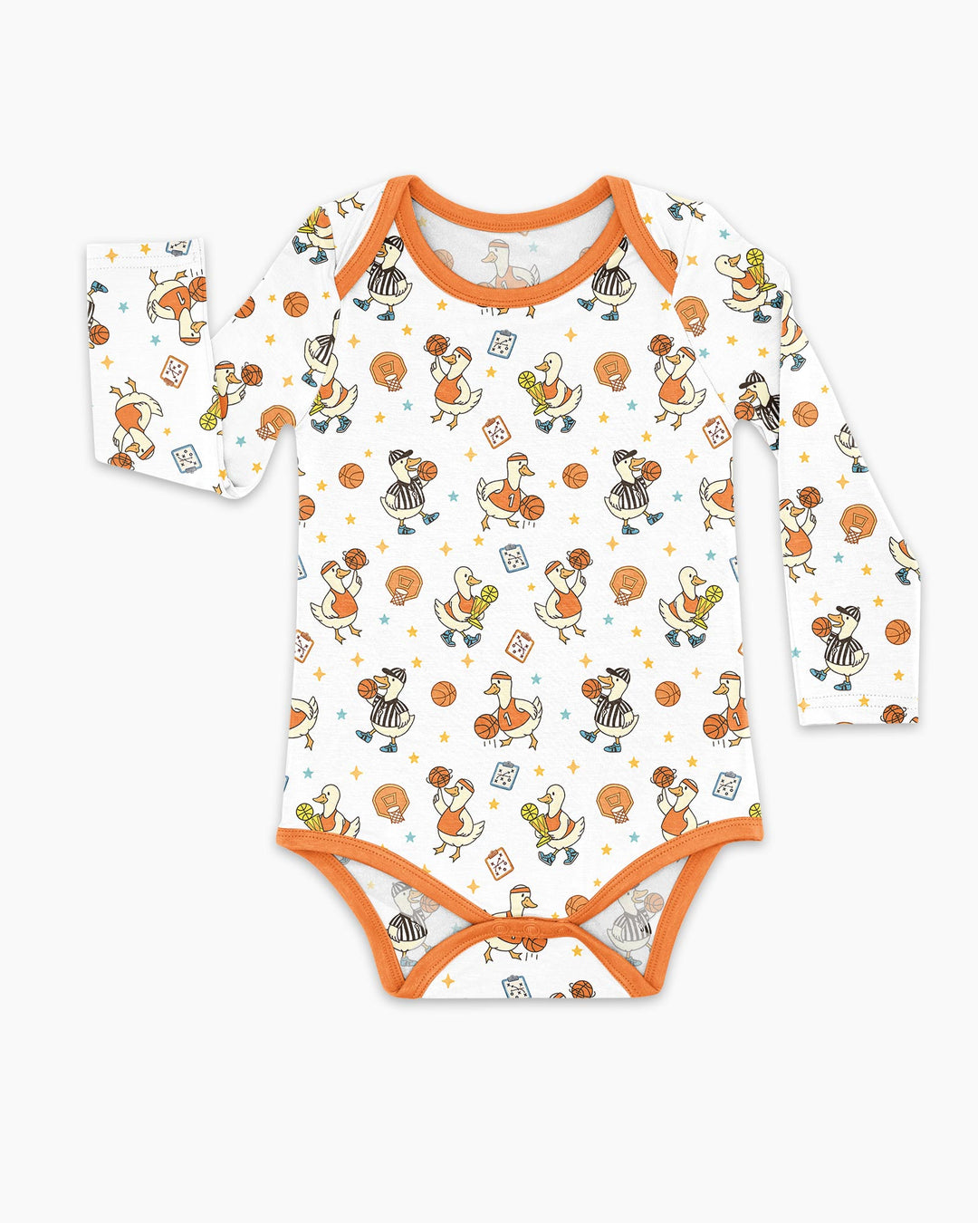 Silly Goose Playing Basketball Bamboo Bodysuit