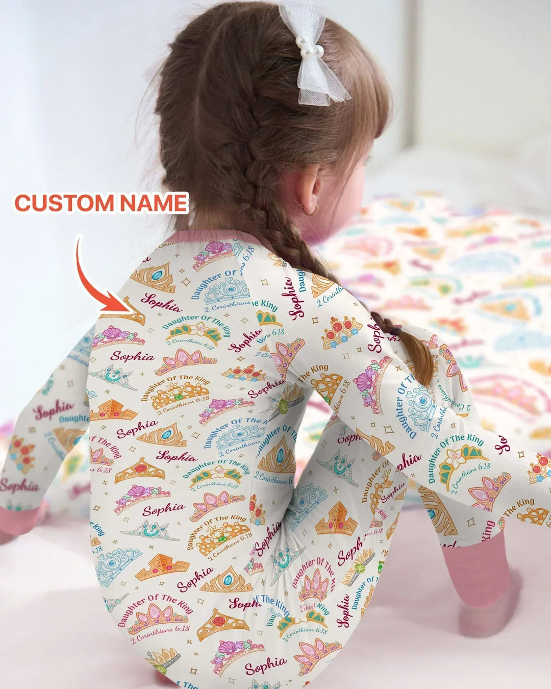 Hija del Rey Nombre Personalizado Bambú Convertible con Cremallera