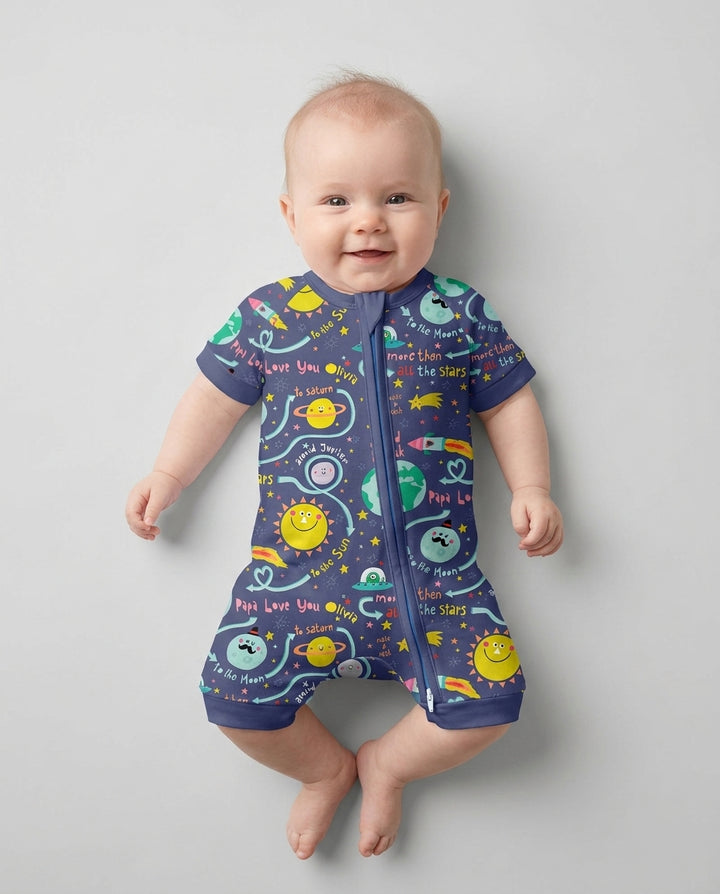 Love to the Moon and Back  Bamboo Shorty Zippy