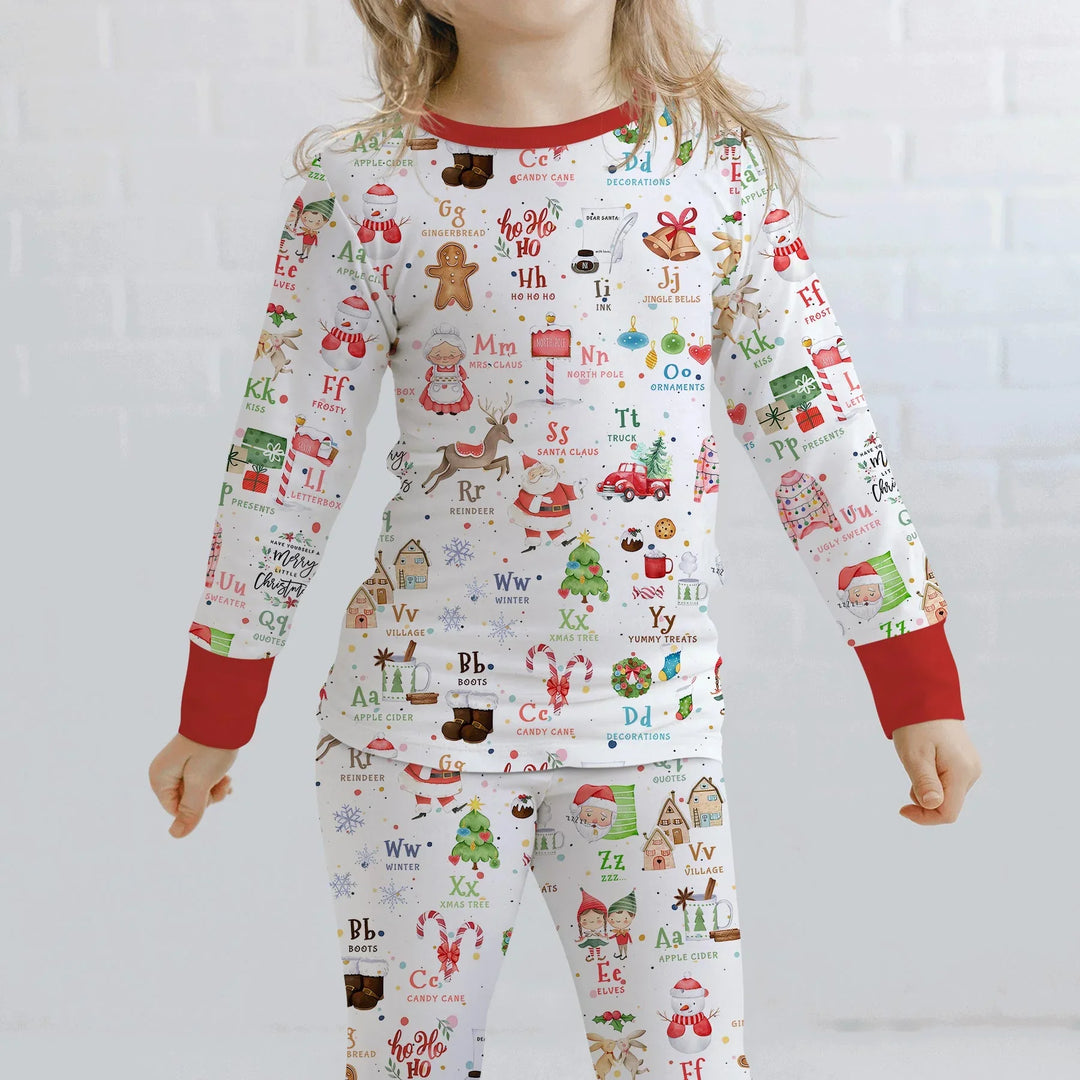 Zweiteiliges Langarm-Pyjama-Set mit Sommerfrüchten