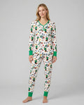 Plantilla de conjunto de pijama de mujer de bambú