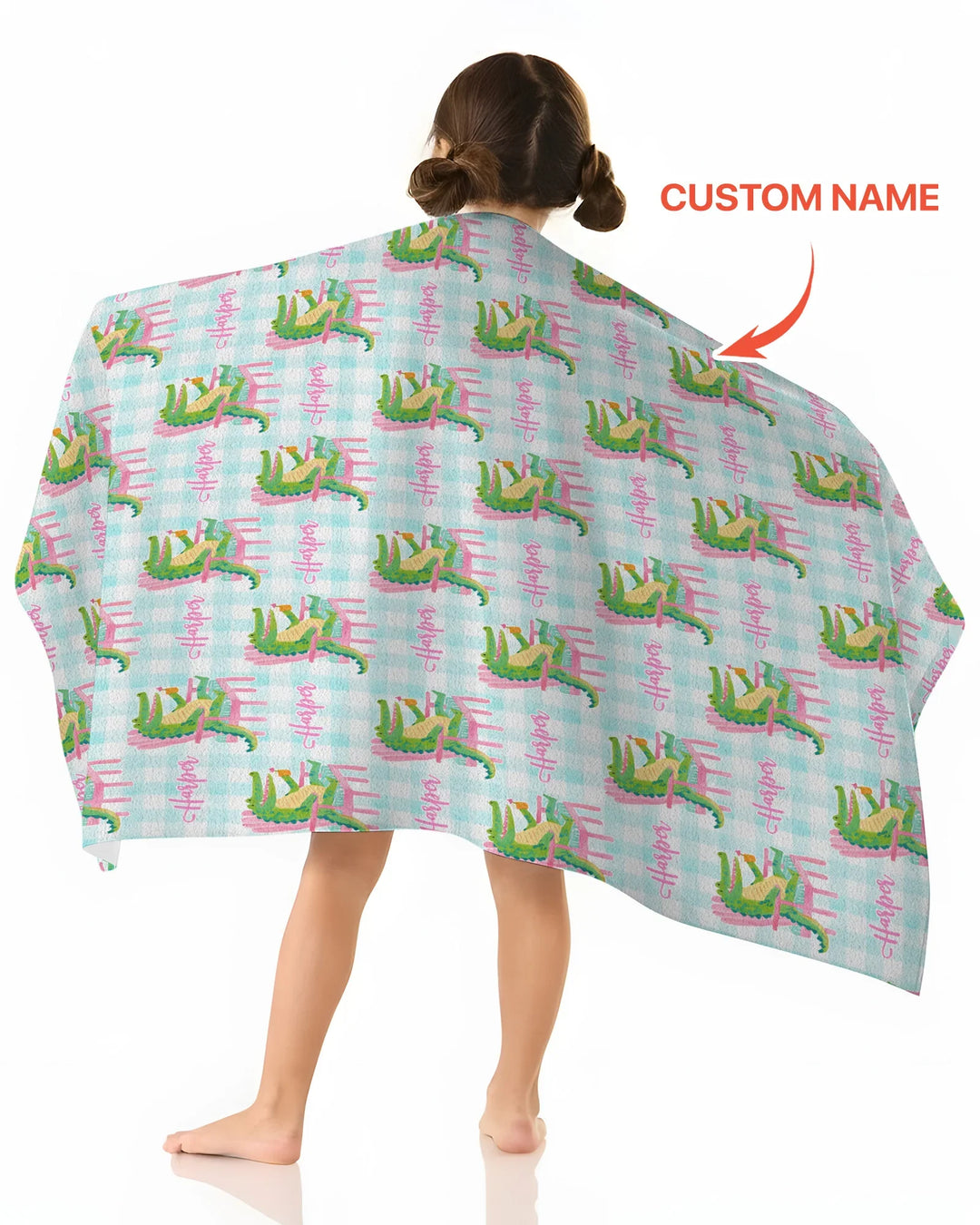 Personalisiertes Preppy Later Gator Bambus-Strandtuch