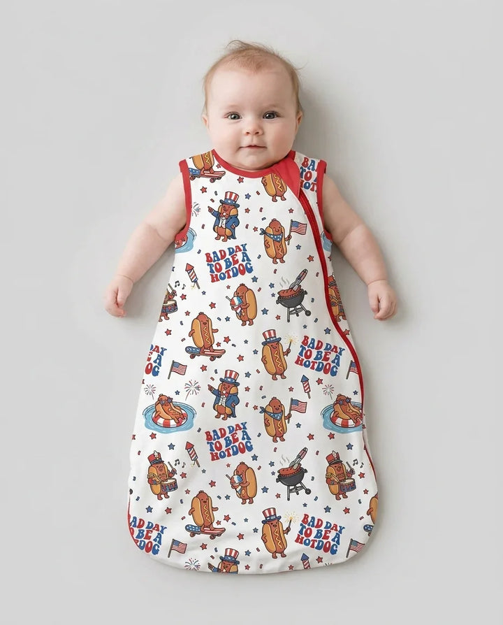 Hot Dog Patriotic Bamboo Sleep Bag