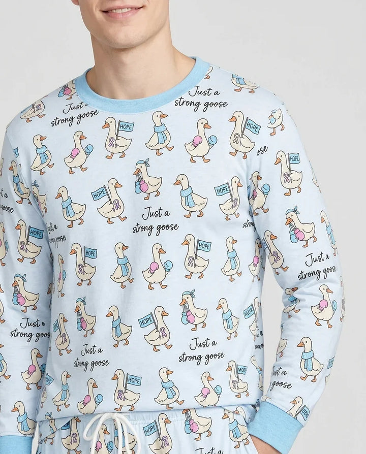 Strong Infertility Fighter Goose  Bamboo Men's Pajama Set