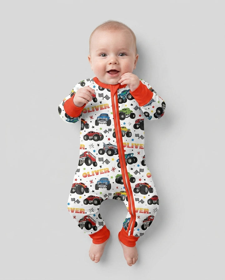 Personalized Monster Trucks Bamboo Convertible Zippy