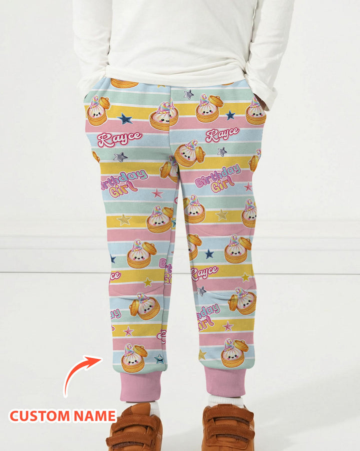 Custom Dumpling Birthday Girl  Bamboo Jogger