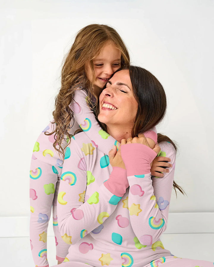 Pastel Lucky Charms Scatter Women Pajama Set