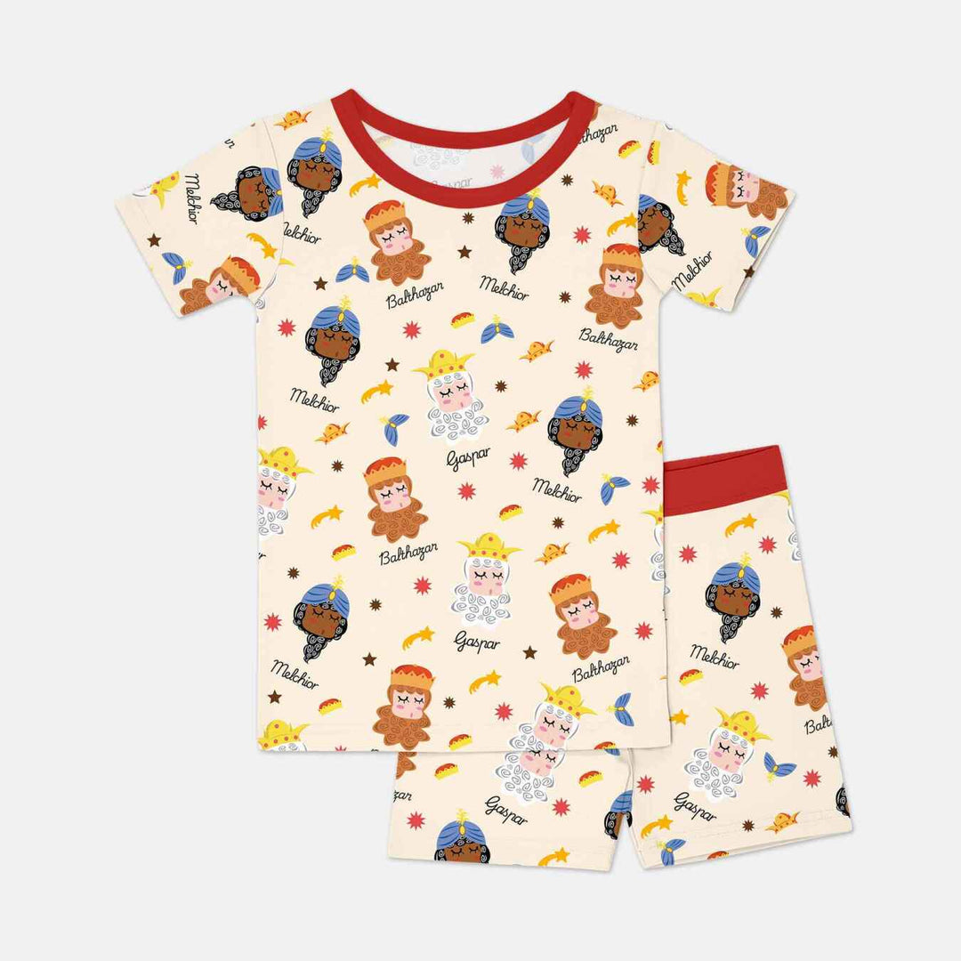Tres Reyes Magos Two Piece Short Sleeve Shorts Pajama Set