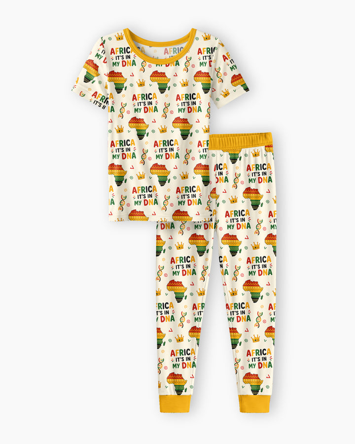 Conjunto de pijama de dos piezas de manga corta de bambú