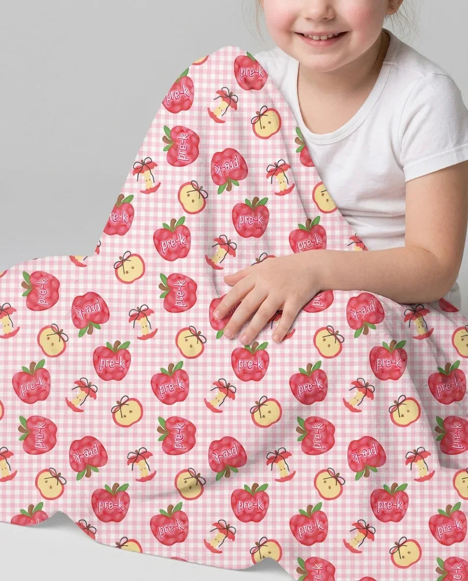 Custom School Grade Apple Days Bamboo Blanket