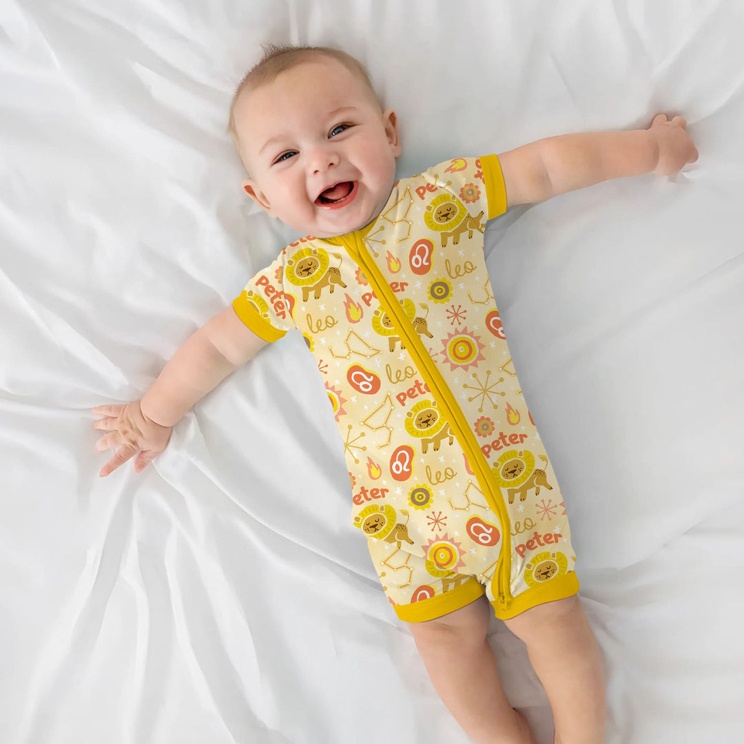 Custom Name Zodiac Leo Shorty Zippy