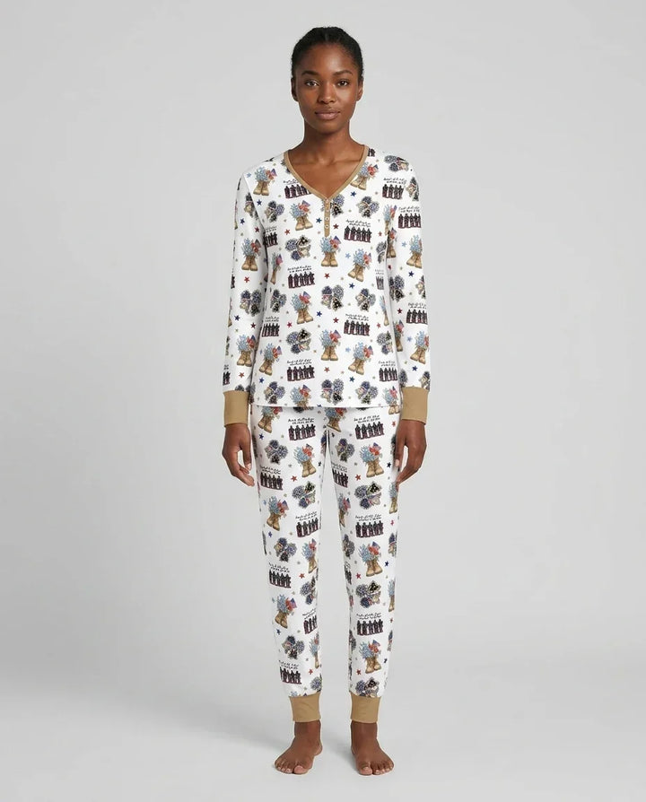 Honor the Brave Family Matching Bamboo Women Pajama Set