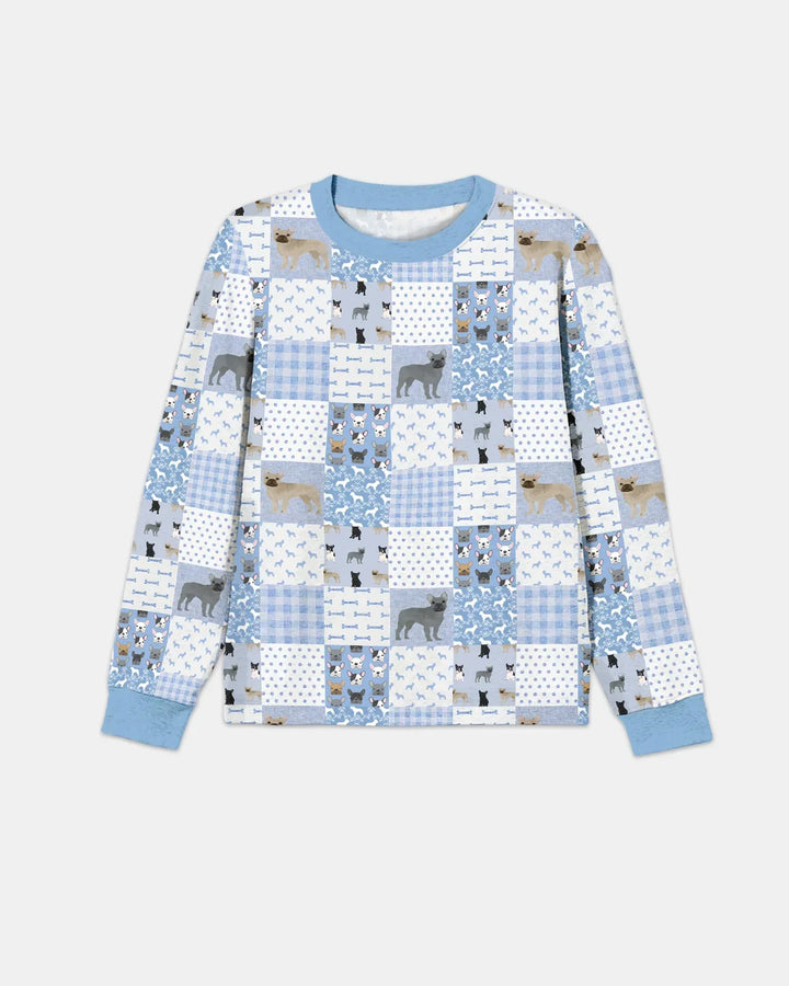 Frenchies Patchwork Family Matching Men's Pajama Set