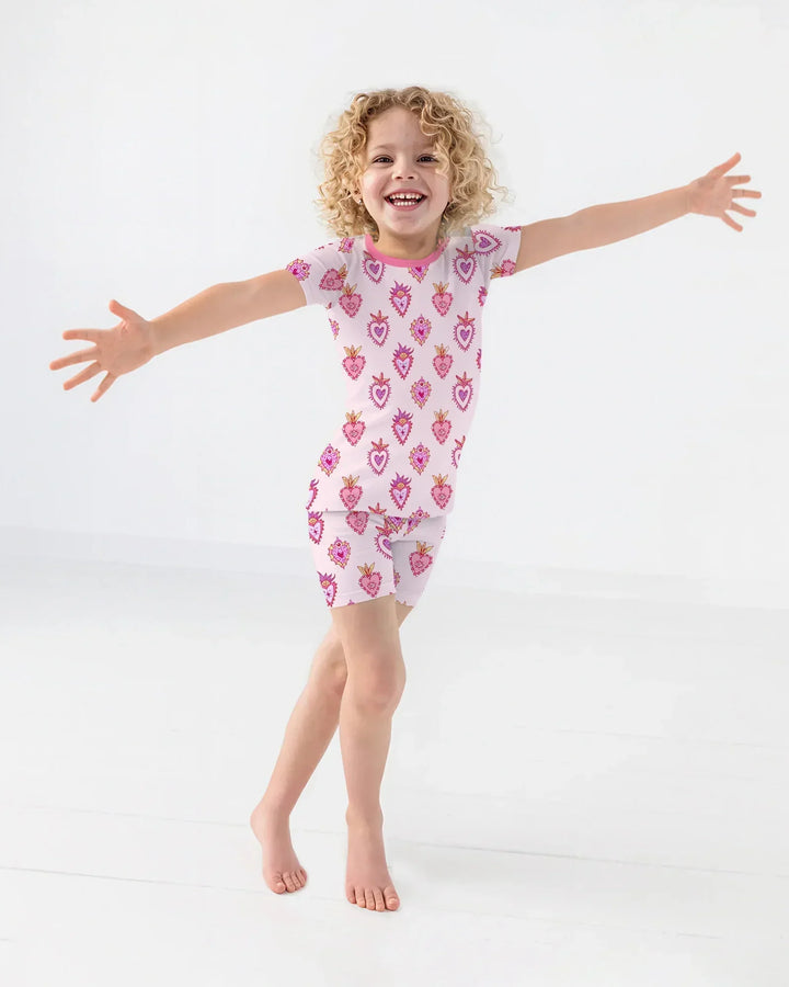 Mi Milagro Two Piece Short Sleeve Shorts Pajama Set