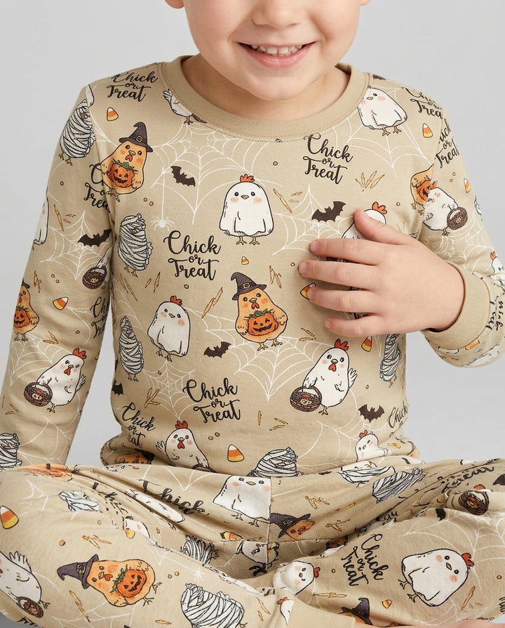 Chick Or Treat Bamboo Two Piece Long Sleeve Pajama Set