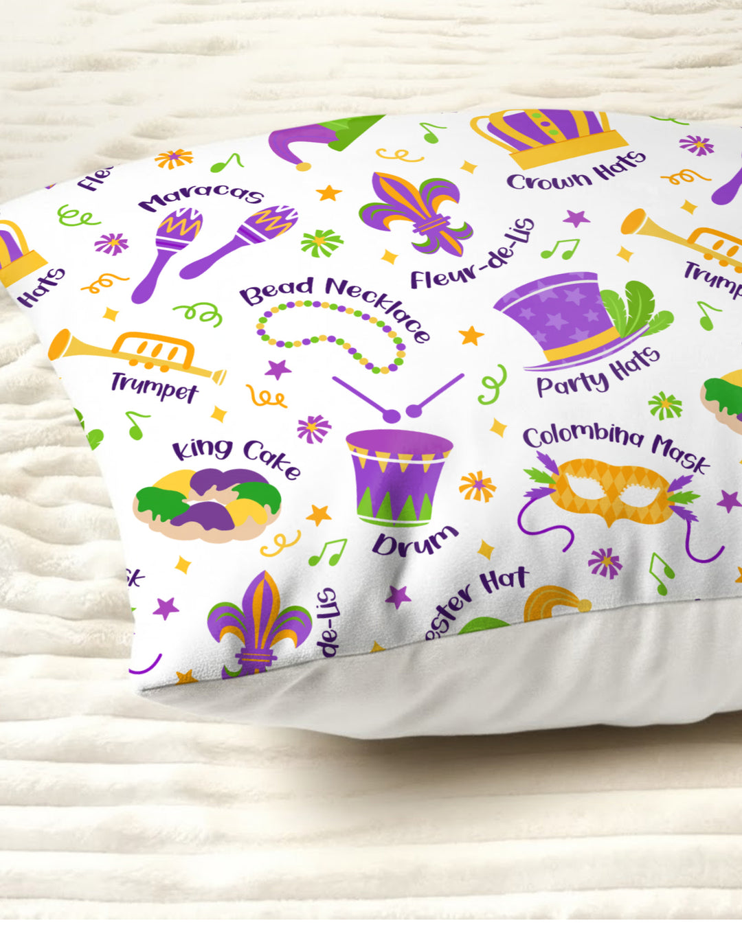 Mardi Gras Family Matching Pillow Case