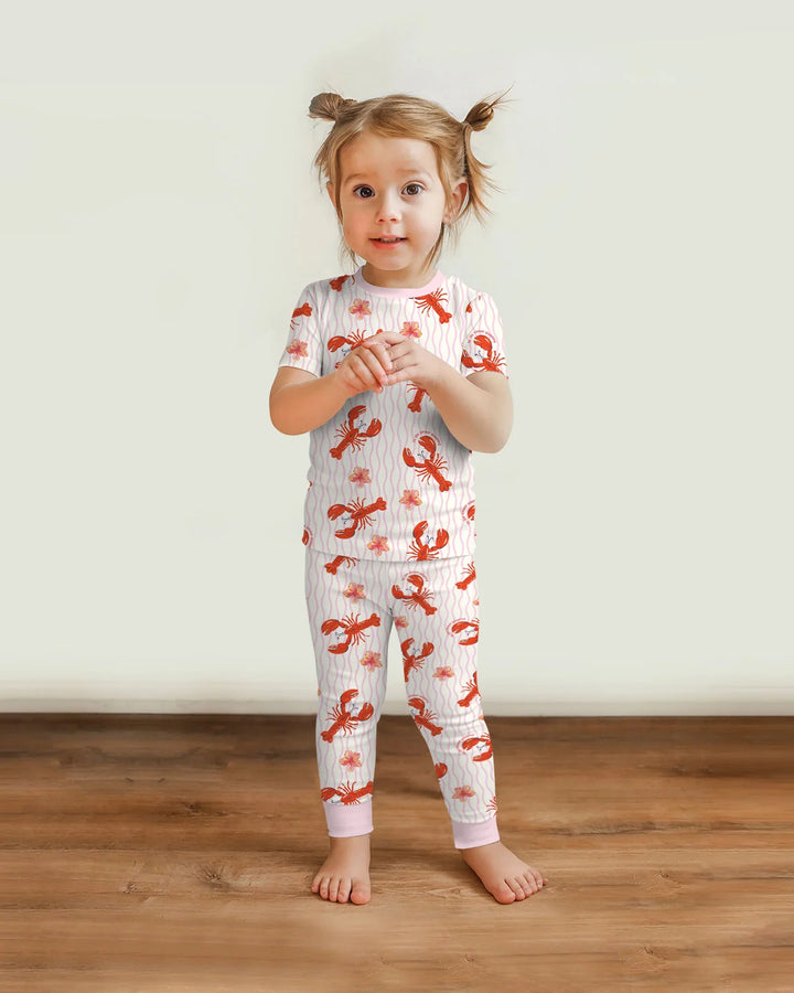 Zweiteiliges, kurzärmliges Pyjama-Set mit Marienkäfern