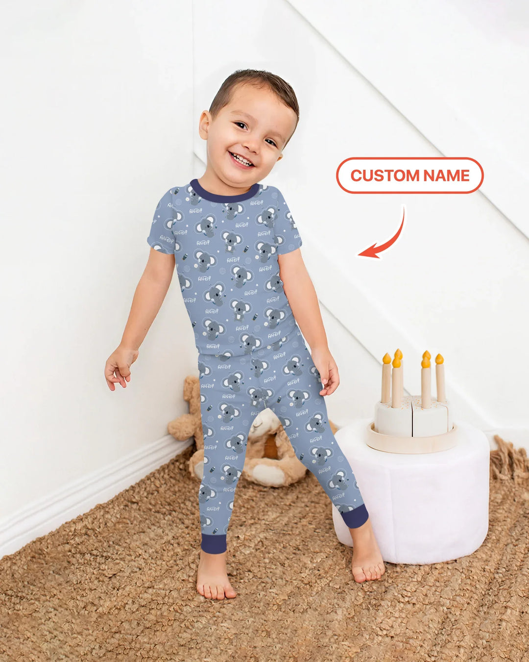 Zweiteiliges, kurzärmliges Pyjama-Set mit Marienkäfern