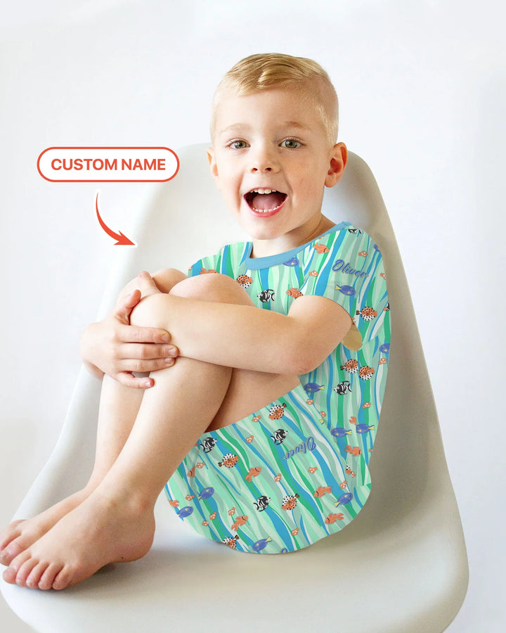 Zweiteiliges Pyjama-Set mit kurzen Ärmeln und Shorts im Sommer-Design