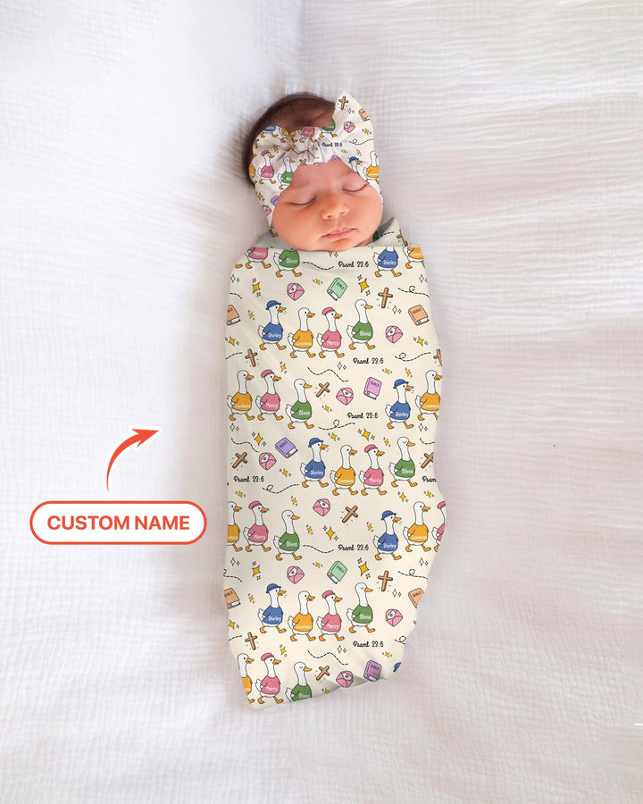 Psalm 23:6 Matching Family swaddle blanket
