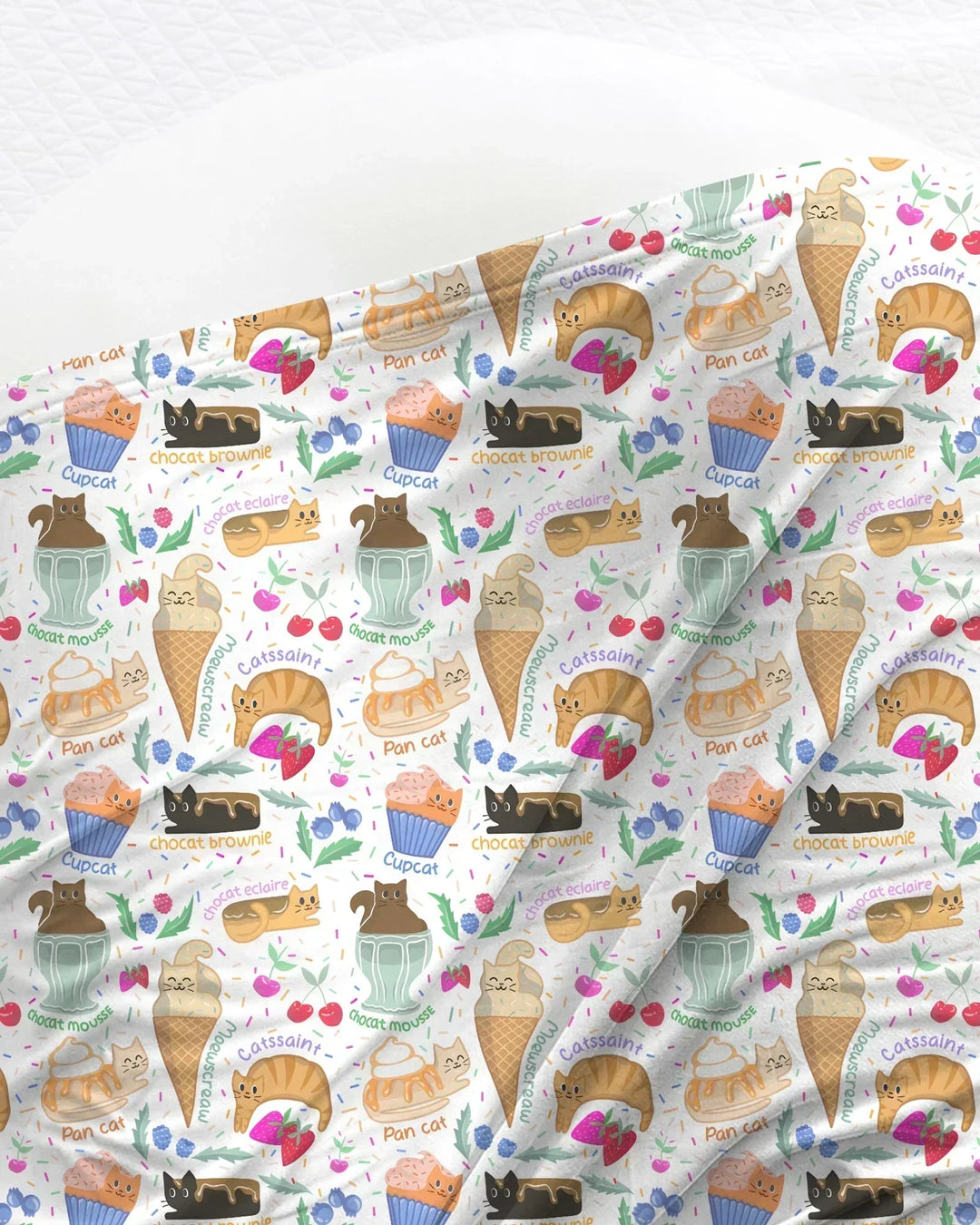 Purrfect Treats swaddle blanket