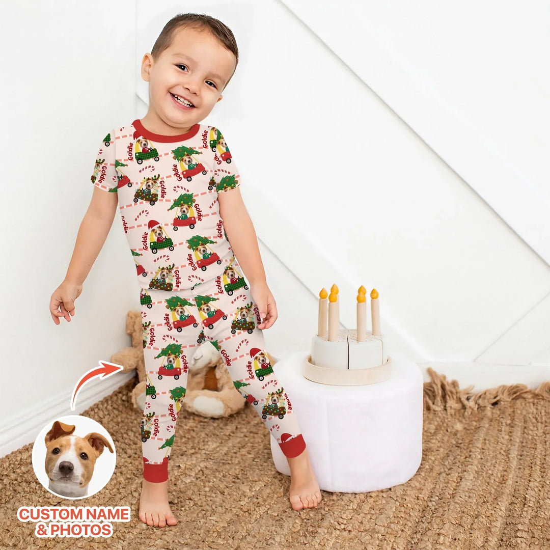 Zweiteiliges, kurzärmliges Pyjama-Set mit Marienkäfern