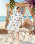 Poncho de Natación de Bambú "Alfabeto de Luisiana"