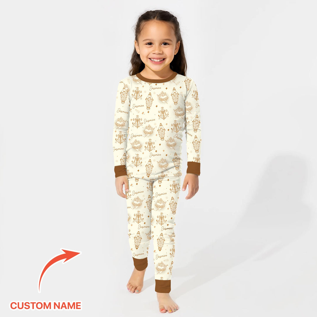 Madonna’s Love Custom Name Two Piece Long Sleeve Pajama Set