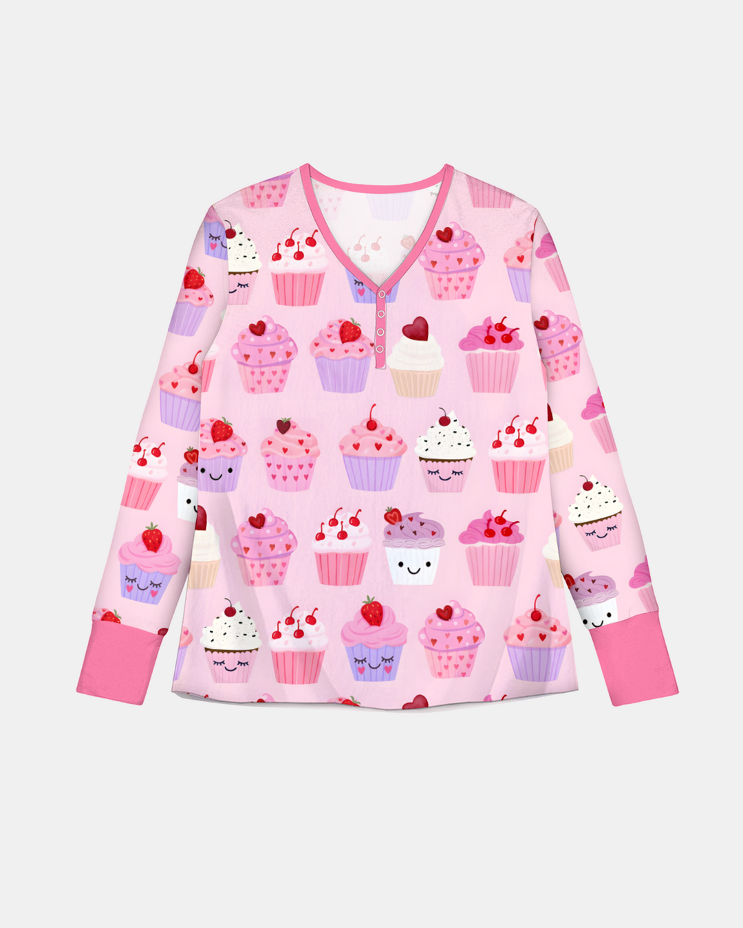 Valentine Emotional Cupcakes Women Pajama Set